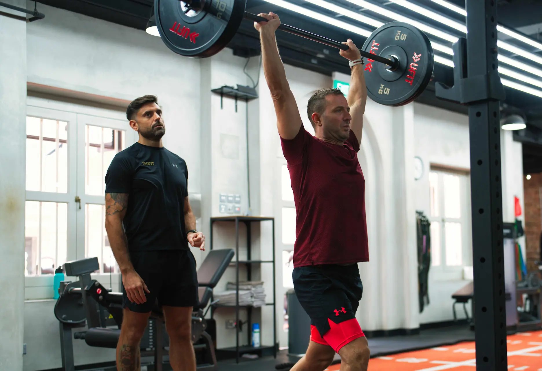 Stephane and Snowden Shoulder press