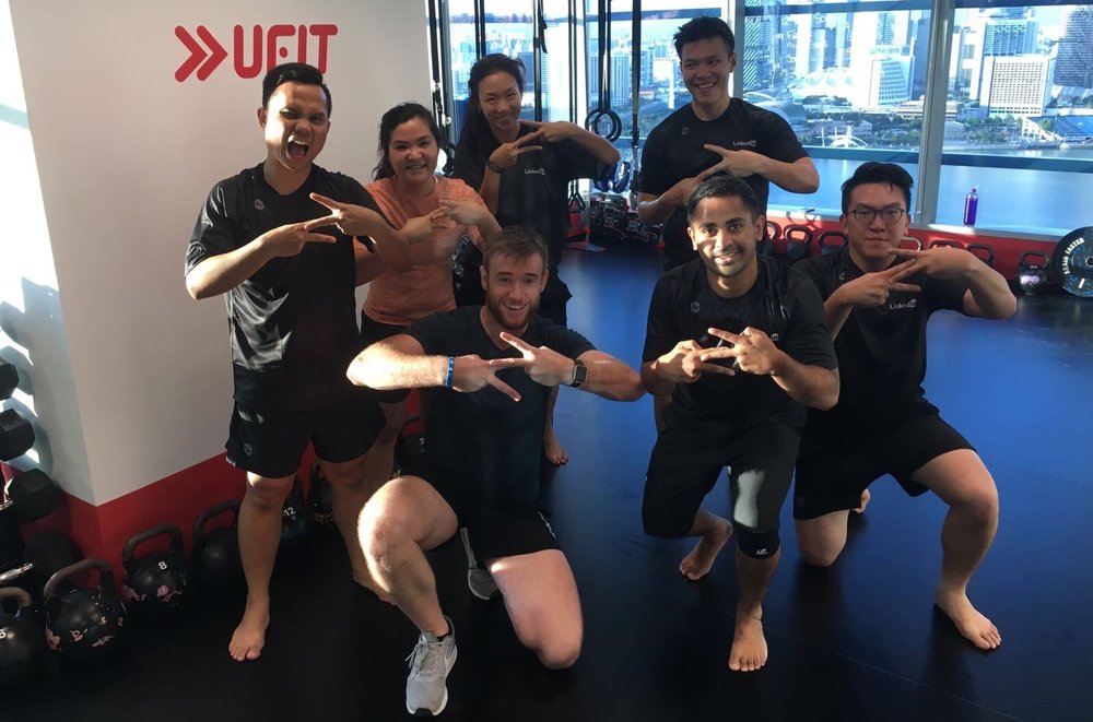 UFIT branded gym at LinkedIn - ZUU class